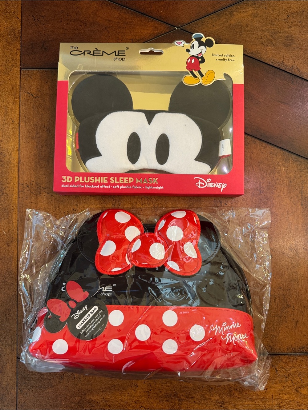 The Crème Shop x Disney Minnie Mouse Red Polka Dot Travel Pouch & Sleep Mask